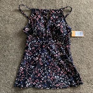 Kona Sol Multicolor Animal Print Tankini Size XS